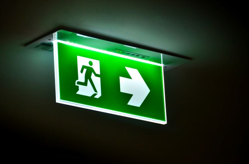 Fire Exit Sign Installation